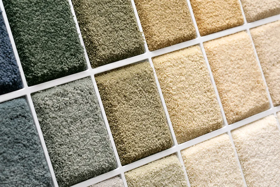 A close up of a carpet.