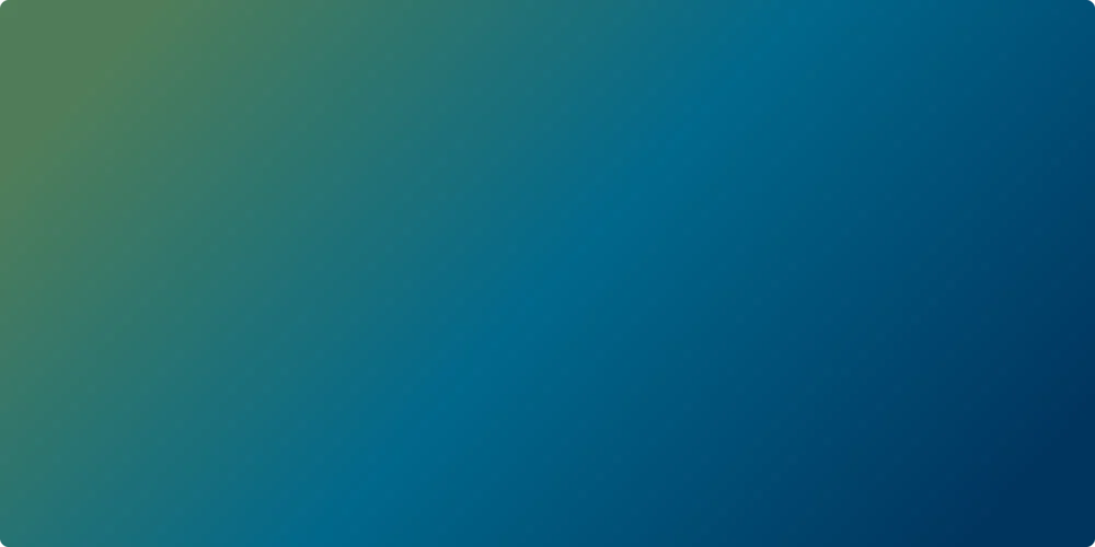 Gradient background transitioning from green in the upper left corner to deep blue in the lower right corner.
