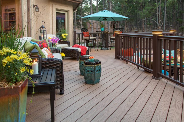 Exterior deck application using durable eCap ePVC capstock technology